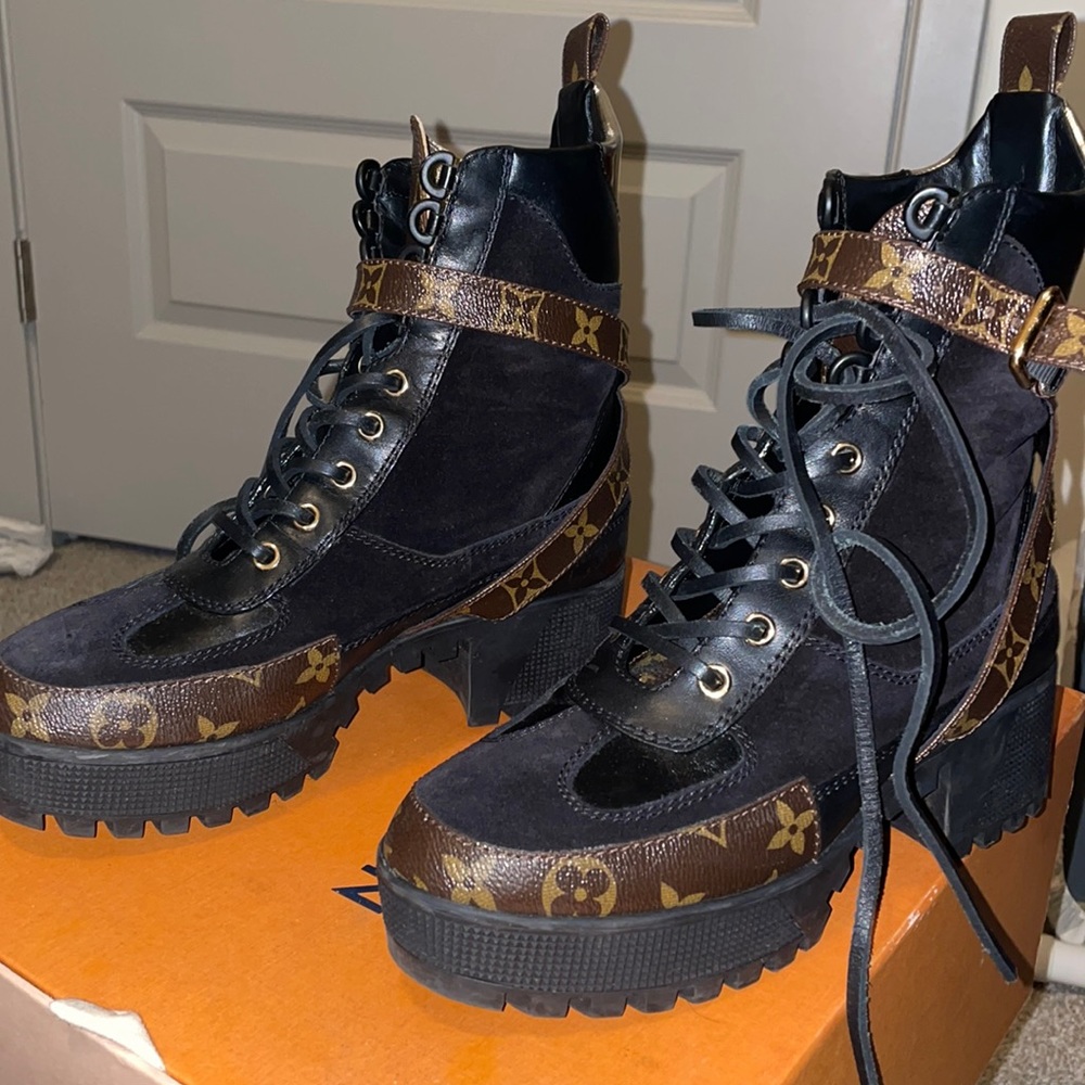 Louis Vuitton combat boots